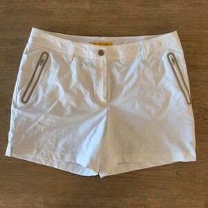 Louis Castel Women's White Golf Shorts-Size 70-U.S 4-Japanese Performance Fabric